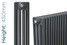 NF4-A-450-TH - Infinity Anthracite 4 Column Radiator 35 Sections H450mm X W1634mm NF4-A-450-TH - Infinity Anthracite 4 Column Radiator 35 Sections H450mm X W1634mm